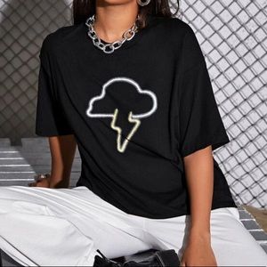 SHEIN black thunder tee
